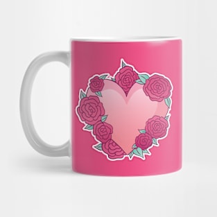 Rose-Covered Heart Mug